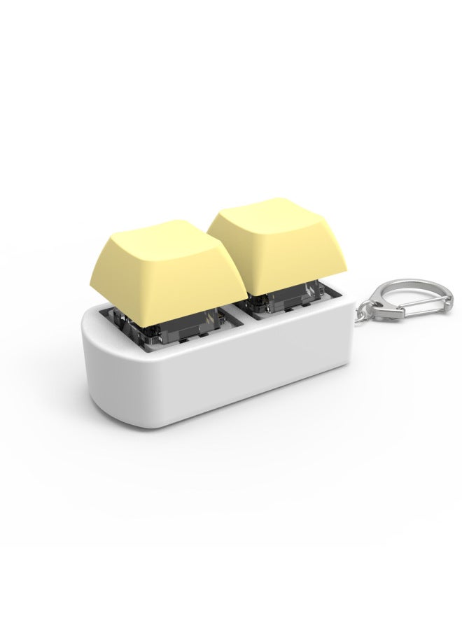 Loquat 2-key Axle Tester CHERRY Cherry Axle Tester Kaihua Gaotejiadalon Axle Body Experiencer Decompression Toy-color:Yellow + White Bottom Case  - Image 1