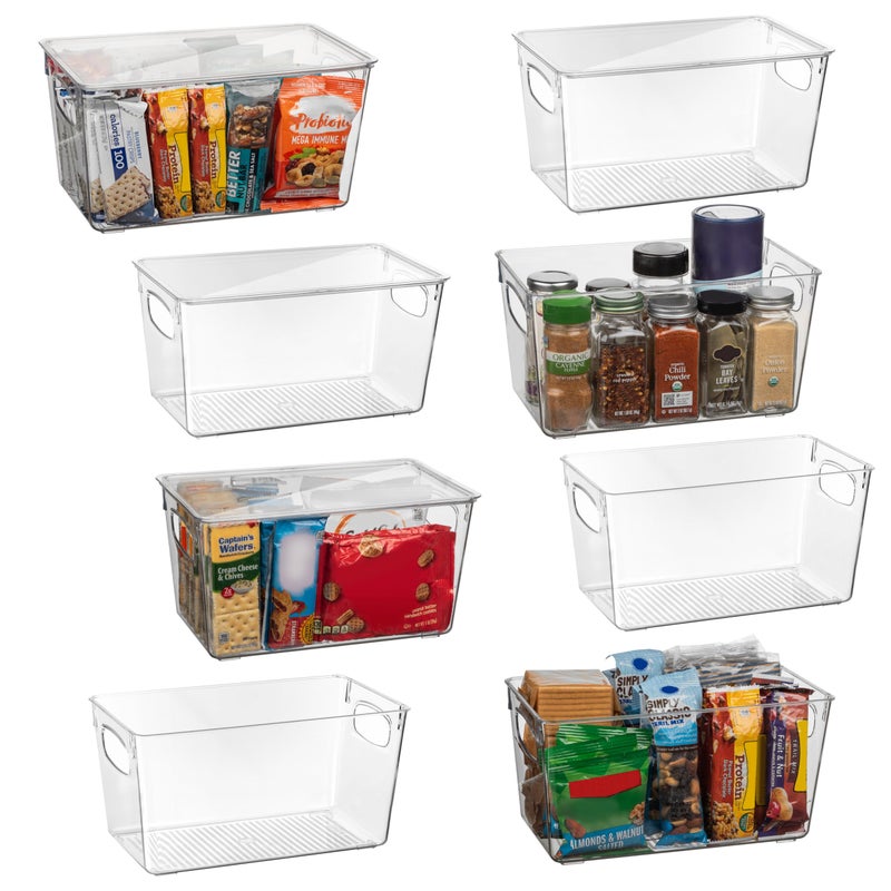 ClearSpace Plastic Pantry Organization and Storage Bins with Lids  Perfect Kitchen Organization or Kitchen Storage  Fridge Organizer Refrigerator Organizer Bins Cabinet Organizers