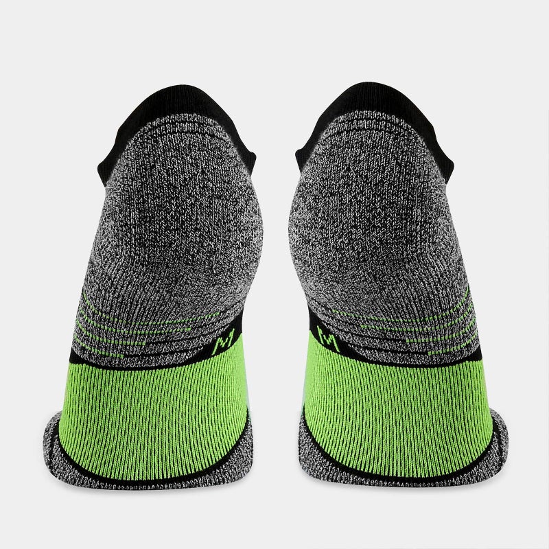 WANDER Men's Athletic Running Socks 7 Pairs Thick Quarter Cushion Ankle Socks for Men Sport Low Cut (7 Pairs Black Green,Size:6-9) - Image 4