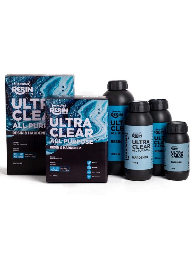 HAKSONS Haksons Ultra Clear All Purpose Epoxy Resin and Hardener | Epoxy Resin Art Kit for Beginners | Non-Toxic Art Resin |Crystal Clear -Non Yellowing | (1350 grams)  - Image 1