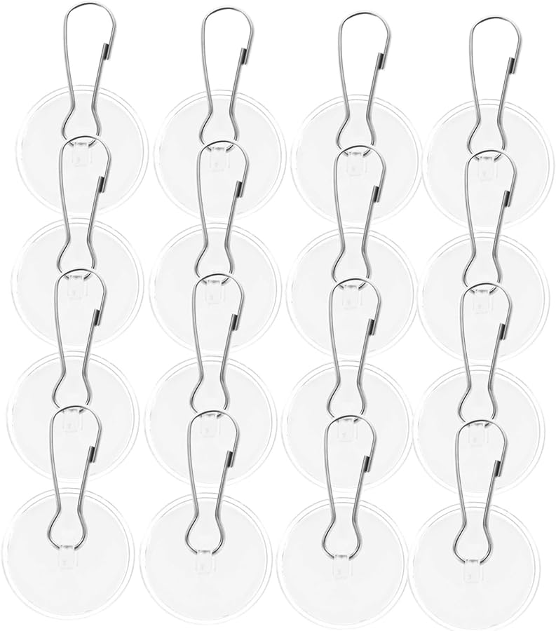 Transparent Ceiling Hooks 20pcs Removable Adhesive Hangers For Balloons Holiday Decorations - Image 1