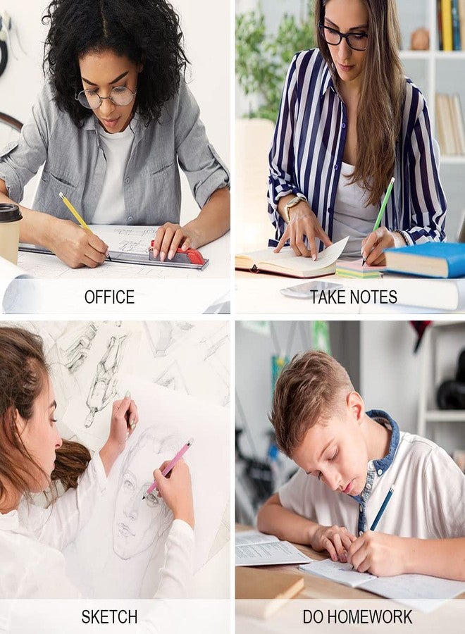 HOTUT Inkless Pencil, 7PCS Forever Infinity Pencils with 7 Eraser Reusable Inkless Everlasting Pencil with 7 Replaceable Nibs for Writing Drawing Students Office School Supplies - Image 4