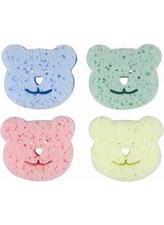 Bebedor Colored Baby Bath Sponge (4 Pack) 