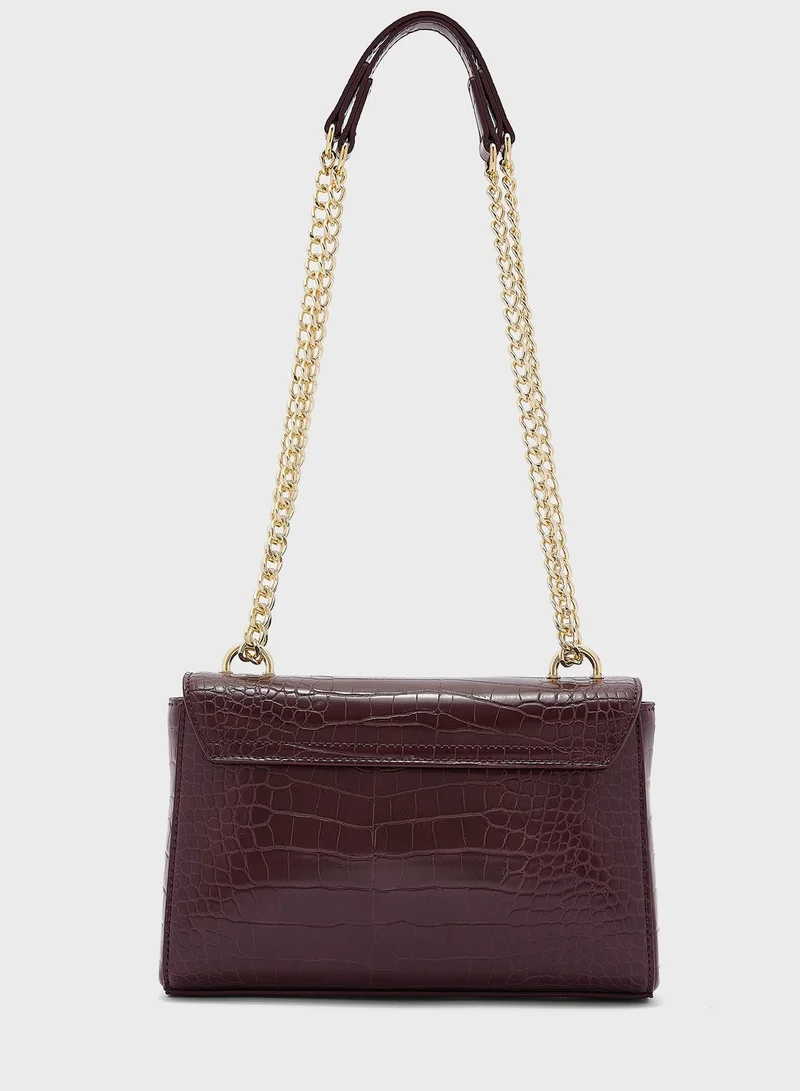 Love Moschino Logo Lock Detail Crossbody Bag