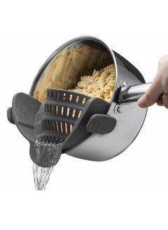 Kitchen Snap Strain Pot Strainer and Pasta Strainer  Adjustable Silicone Clip On Strainer for Pots Pans and Bowls Kitchen Colander