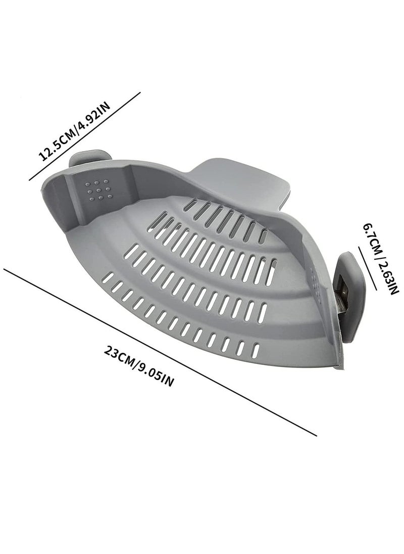 Generic - Kitchen Snap Strain Pot Strainer and Pasta Strainer  Adjustable Silicone Clip On Strainer for Pots Pans and Bowls Kitchen Colander - Image 1