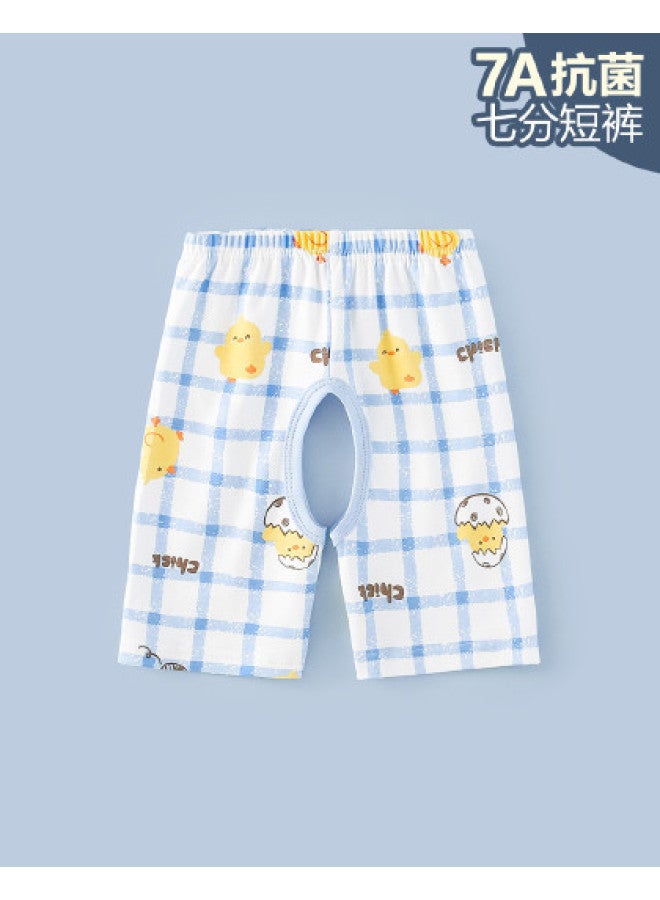 Doxiluka newborn Baby Pants - Summer Cotton 7/8 Split-crotch Pants, Thin Sporty Outing Bottoms - Image 1