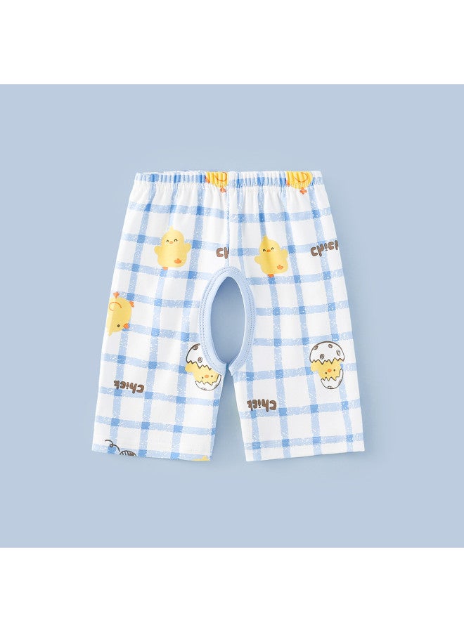 Doxiluka newborn Baby Pants - Summer Cotton 7/8 Split-crotch Pants, Thin Sporty Outing Bottoms - Image 2