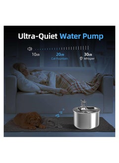 PROTON PROTON Pet Stainless Steel Automatic Water Fountain, 2L/67OZ  - Image 3