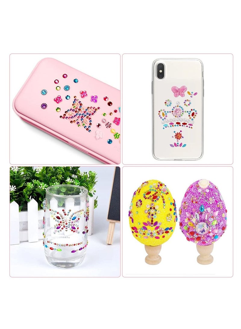 Pencil Case Pen Box, Large Capacity Pencil Pouch Holder DIY Pencil Organizer with 3 Sheets of Rhinestone Stickers - Image 5