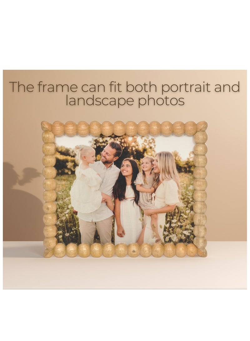 Mars & More - Handcrafted Wooden Bubbles Photo Frame 22x27 cm by Artesania - Image 1