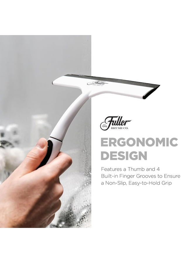 fuller brush Easy Grip Handheld Squeegee - For Shower Walls, Doors, Tub Surfaces, Windows, Mirrors & Windshields - ThermoPlastic Rubber Blade - Comfort Grip Handle with built-in finger groove - Image 4