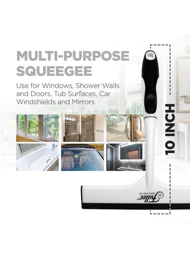 fuller brush Easy Grip Handheld Squeegee - For Shower Walls, Doors, Tub Surfaces, Windows, Mirrors & Windshields - ThermoPlastic Rubber Blade - Comfort Grip Handle with built-in finger groove - Image 2