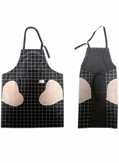 Excefore Cooking Kitchen Apron, Bib Cooking Aprons with 2 Pockets Hand Wipe Design Waterproof Oil-Proof Apron for Women Men, Adjustable Neck Strap Store Chef Apron for Kitchen Cooking Baking Household Cleaning  - Image 5