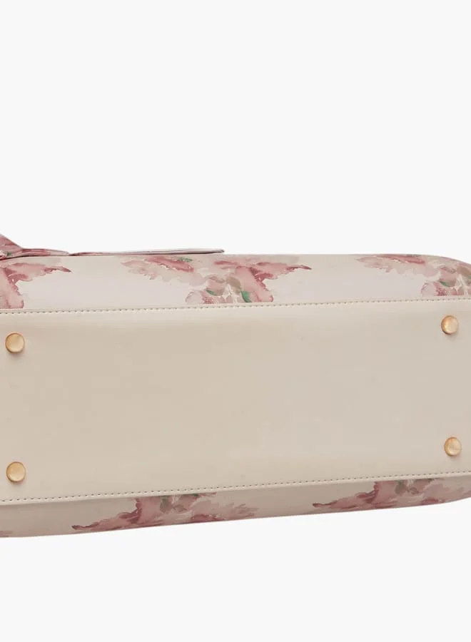 فلورا بيلا من شو إكسبرس Women Floral Print Tote Bag with Scarf Detail