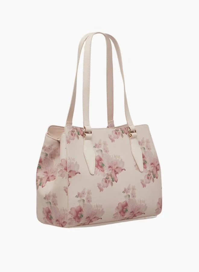 فلورا بيلا من شو إكسبرس Women Floral Print Tote Bag with Scarf Detail