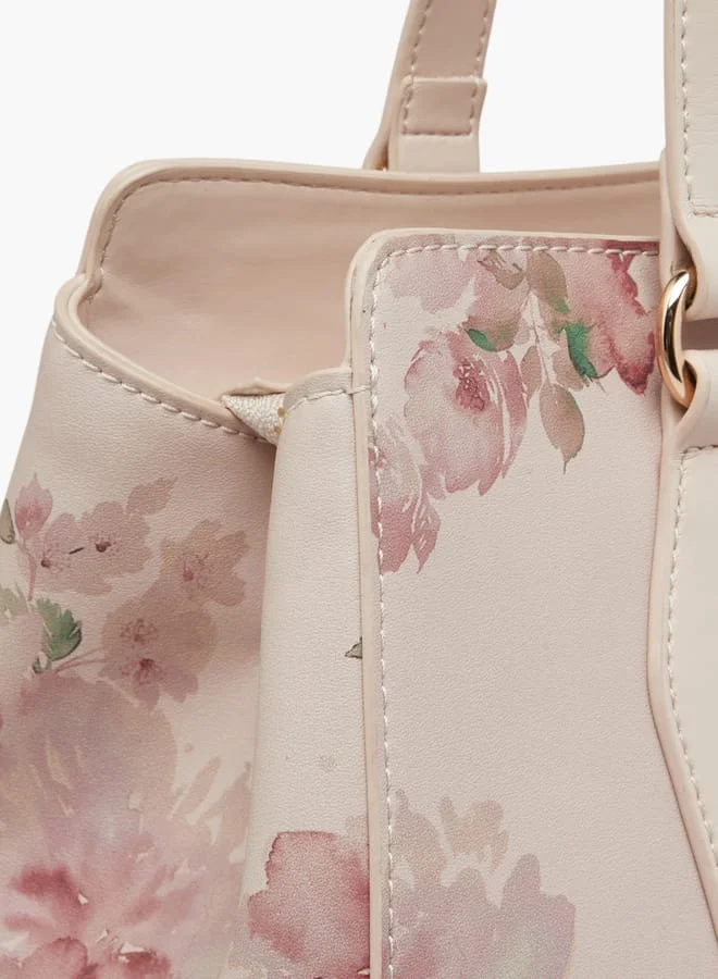 فلورا بيلا من شو إكسبرس Women Floral Print Tote Bag with Scarf Detail