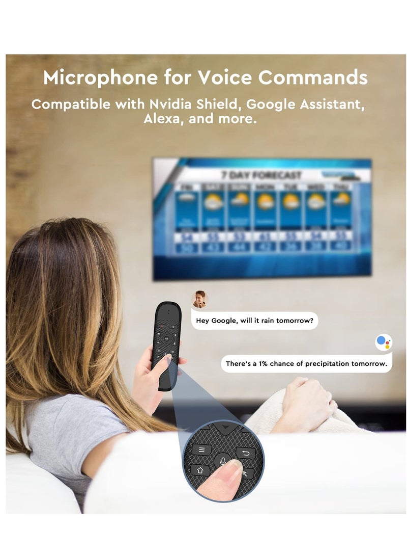 SYOSI Air Mouse Remote with Backlight Keyboard [Voice Input] [Fit for Nvidia Shield, PC, Smart TV, Laptop, Android TV Box, Projector, HTPC] [Mouse/Keyboard/Remote 3-in-1] 2.4G Wireless, Rechargeable - Image 3