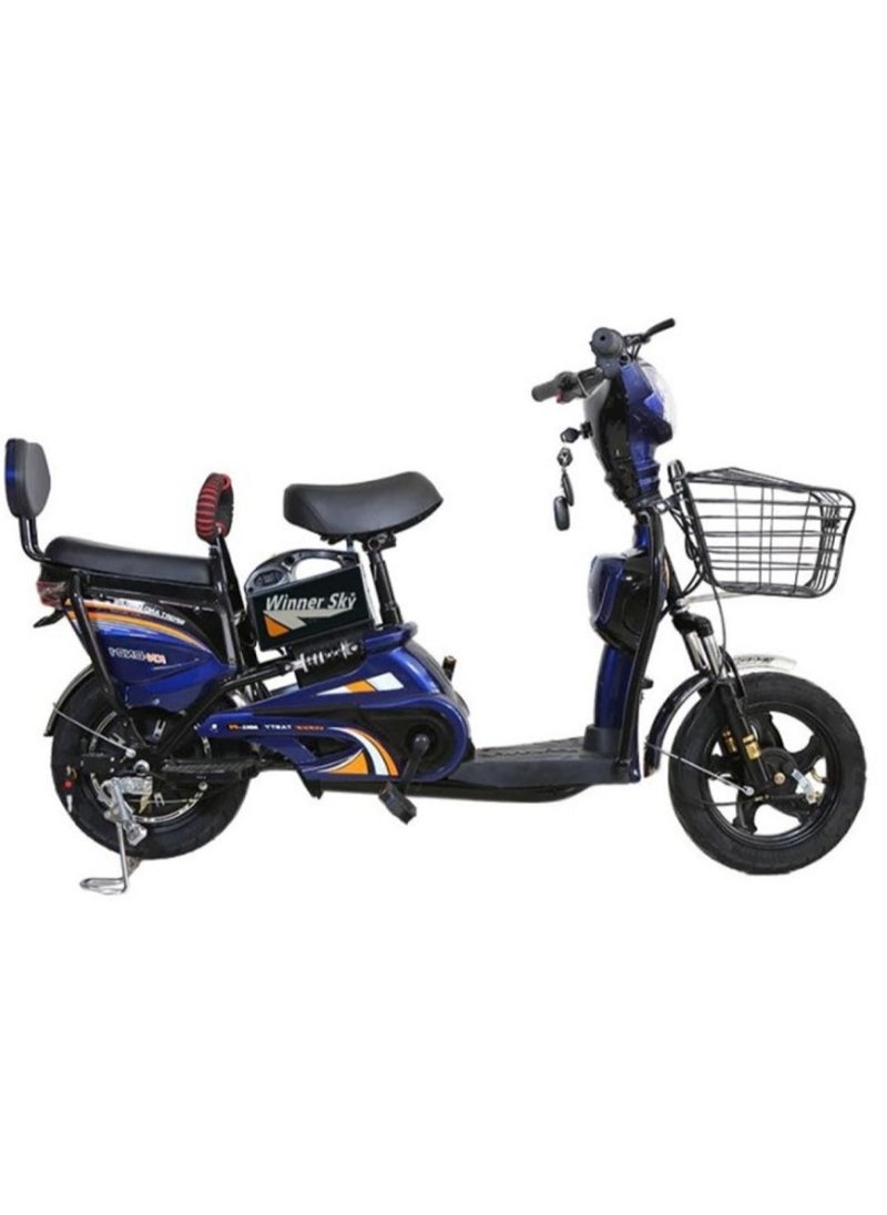 Winner Sky Electrical Bike With Grocery Basket With Strong Battery Blue 14 Size  - Image 3