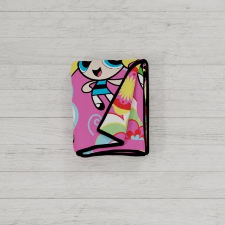 Franco Power Puff Girls Bedding Super Soft Micro Raschel Throw, 46 in x 60 in, (Official Licensed Power Puff Girls Product) Collectibles - Image 5