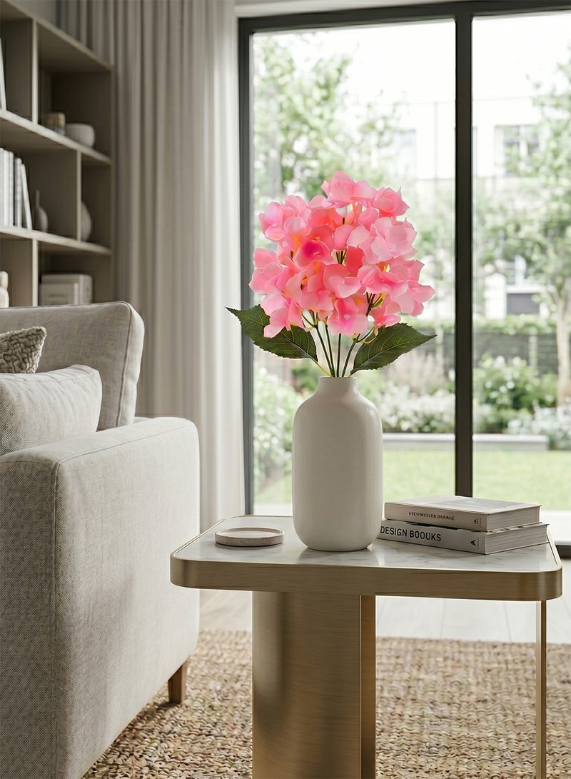 Noon East Wild Hydrangea Flower Bunch Pink 31cm | Ideal for Living Room Decor, Hotel, Party Decoration, Wedding and DIY Décor - Image 5