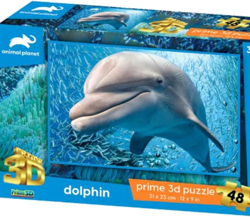 Prime 3D Animal Planet Licensed - Dolphin Puzzles - Puzzle - 48 Pcs - Image 3