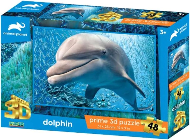 Prime 3D Animal Planet Licensed - Dolphin Puzzles - Puzzle - 48 Pcs - Image 2