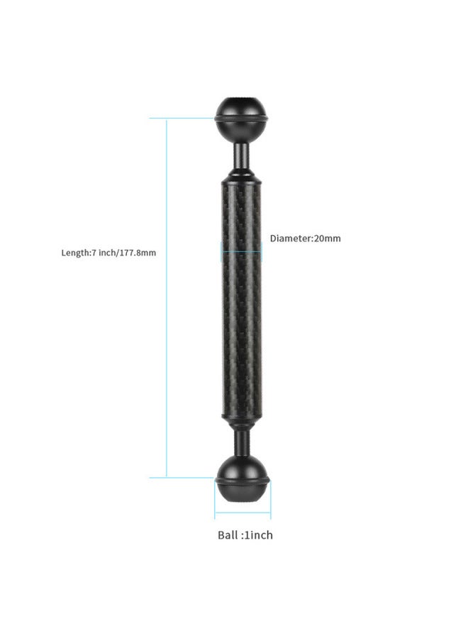 Flying Super Camera Diving Buoyancy Lamp Arm 5/6/7/8/9/10/11/12 Inch Lamp Arm D20mm Buoyancy Arm-Color:Diameter 20mm7 Inch Black  - Image 1