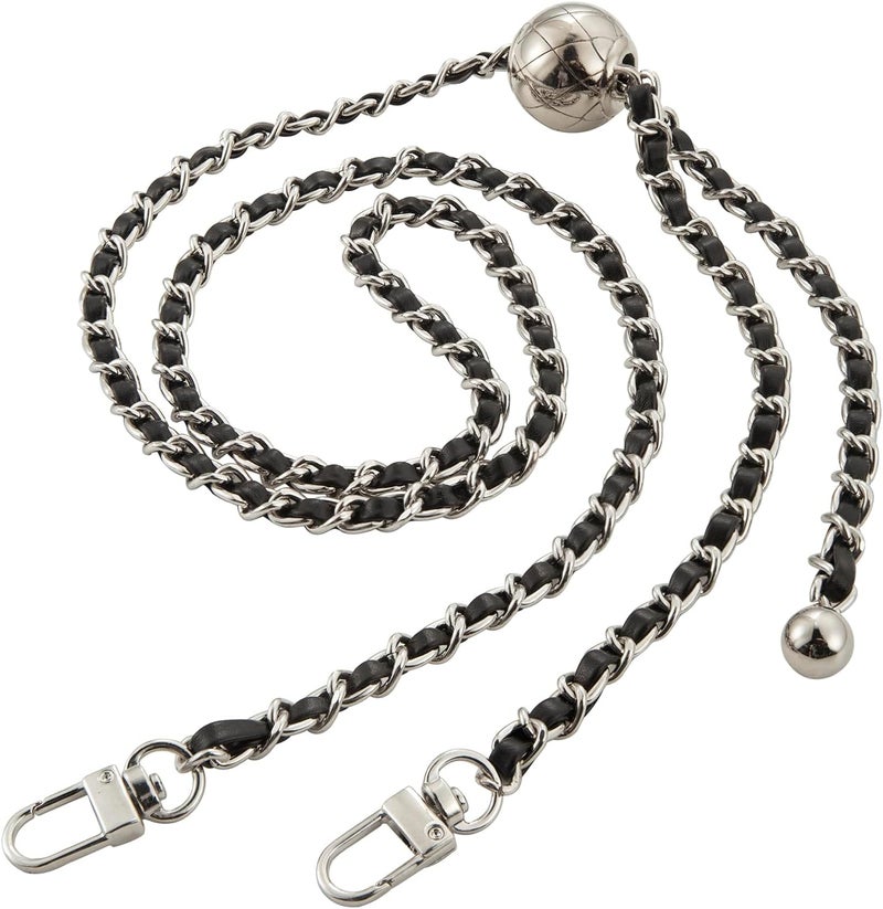 UTreers Purse Chain Strap Crossbody Bag Chains Strap Handbag Chain Replacement Leather Chain Straps 47.2" - Image 5