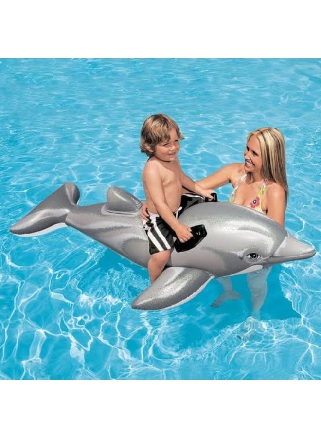 Bestway Realistic Dolphin Rider Inflatable Float, Grey Color, Size 1.60 m (63") - Image 1