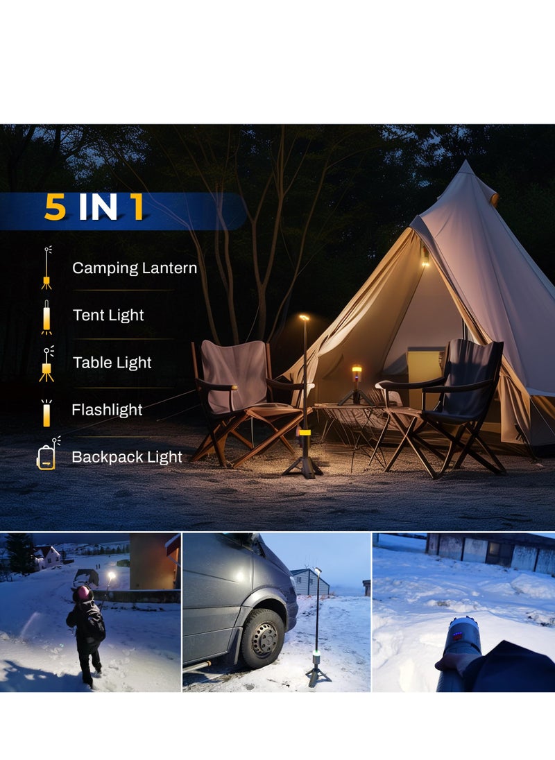 XiuWoo Telescopic Camping Light, 6000mAh Rechargeable Camping Lantern, Remote, IPX4 Waterproof, Rotatable, for Power Outages, Working and Hiking  - Image 3