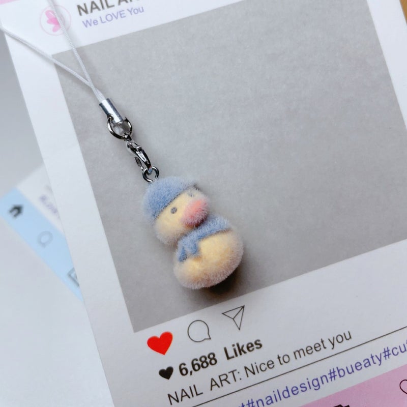 Resin Flocking Three-Dimensional Cartoon Cute Teddy Dog Key Chain Mobile Phone Pendant Diy Jewelry Pendant - Image 1