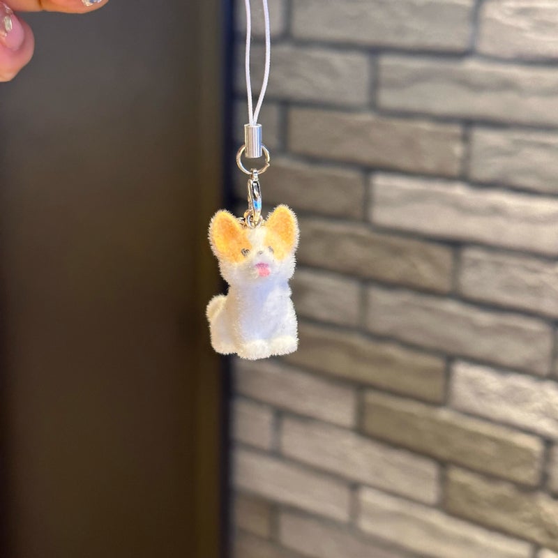 Resin Flocking Three-Dimensional Cartoon Cute Teddy Dog Key Chain Mobile Phone Pendant Diy Jewelry Pendant - Image 4
