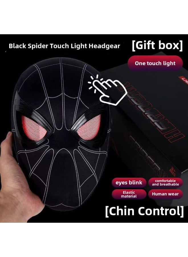 Loquat Spiderman Mask  Glowing Eye Movements Hero's Expedition Cosplay Headwear Mask Plastic Funny Toy For Teens-Color:Spider Gwen Headgear-Shiny/Touch E-Commerce Box - Image 2