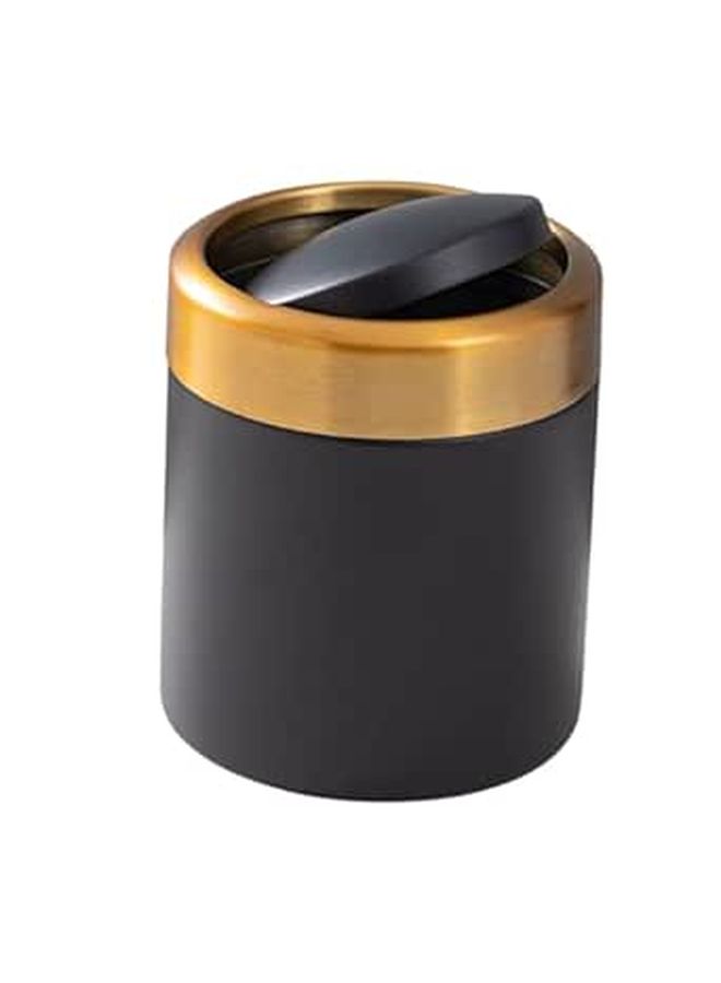 Small Stainless Steel Trash Can With Lid For Bathroom Kitchen Desk Countertop - Image 1