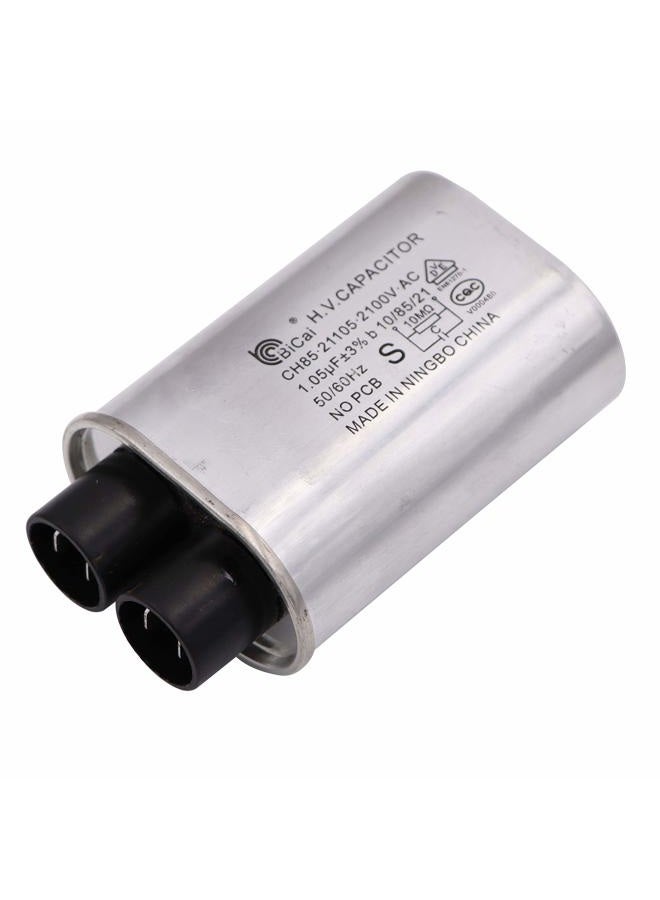 Meter Star Microwave Capacitor Replacement 2100V 1.05uf Compatible with 99% of Household Microwave Oven Brands,Connect Pin 1/4" Standard Terminal - Image 1