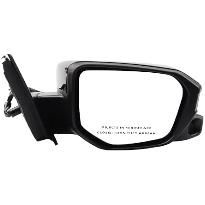 rayihni Passenger Side Door Mirror Assembly With Camera Compatible With Honda Civic 20162021 Power Glass Heated 11 Wires Color Black - Image 2