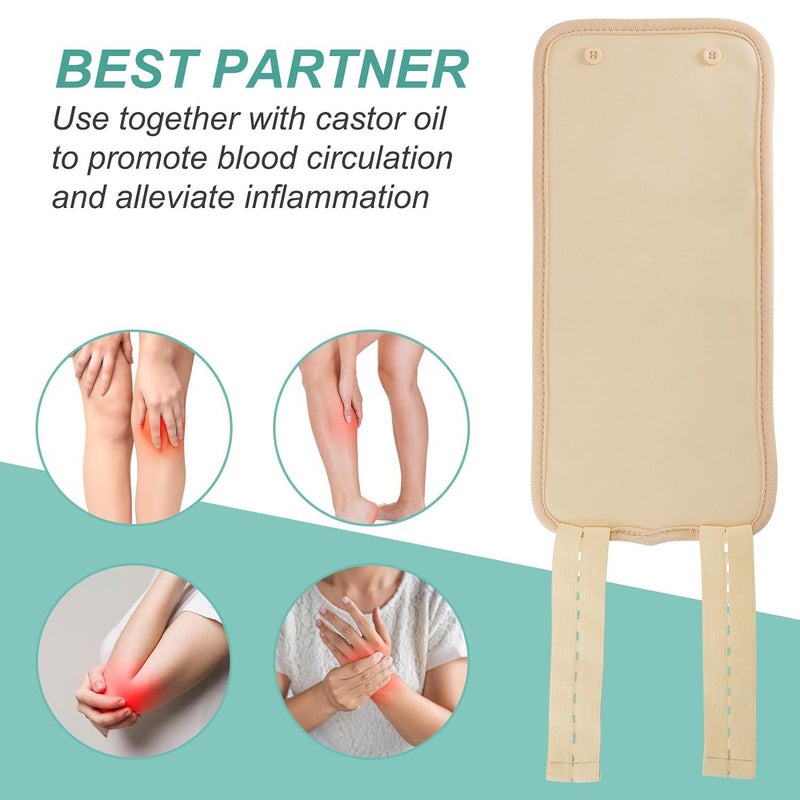 Castor Oil Package Reusable Essential Oil Care Aid Package Soft Wool Sleep Self-Service Conditioning Aid Tool - Image 2