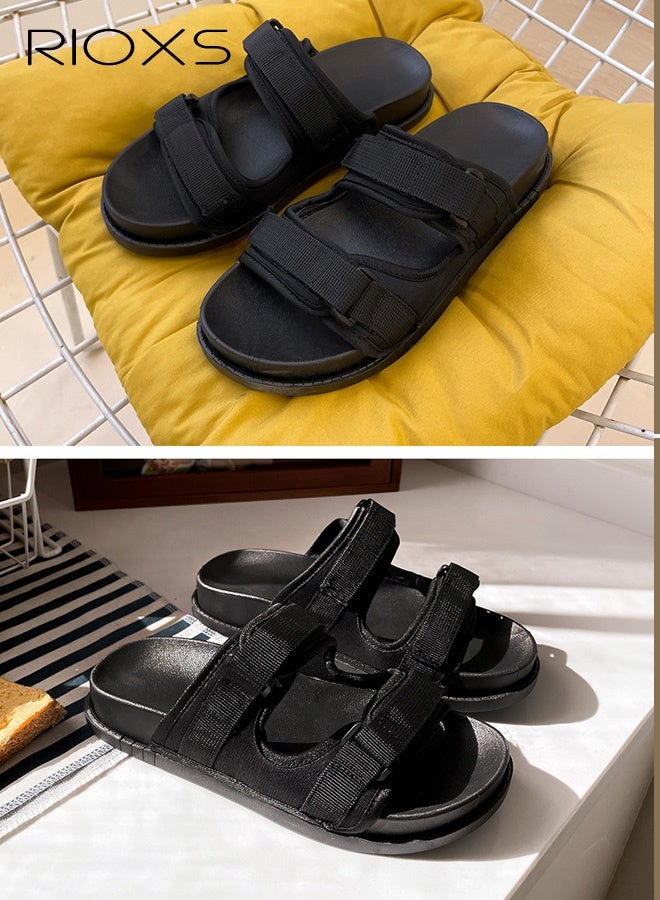 ريوكس الصنادل النسائية، الصنادل الخفيفة الوزن للنساء المريح مع حزام خلفي قابل للتعديل، النعال القابلة للتعديل للنساء، الأزياء المنزلقة غير الرسمية، السيدات الصنادل مع دعم قوس للارتداء في الهواء الطلق - Image 5