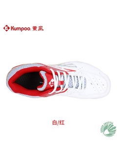 Kumpoo Kumpoo KH-E13   White/Red Badminton Sports Shoe  - Image 1