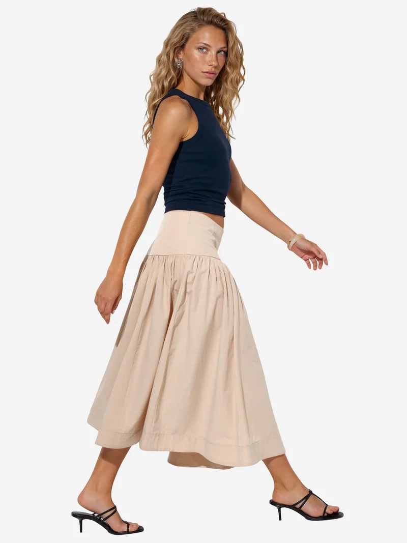 Busem BUSEM High-Waist A-Line Midi Skirt