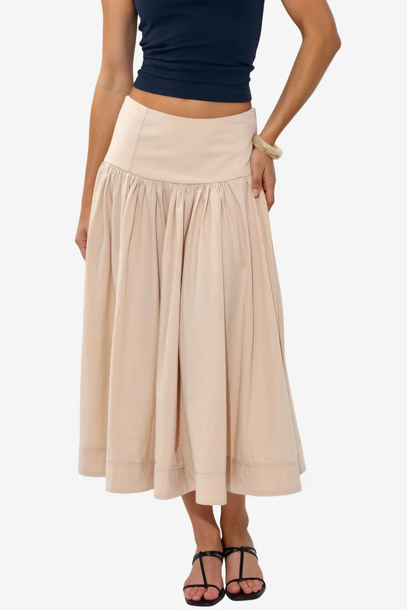 Busem BUSEM High-Waist A-Line Midi Skirt