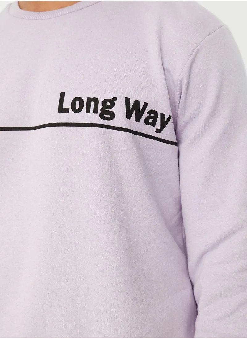 trendyol Slogan Sweatshirt