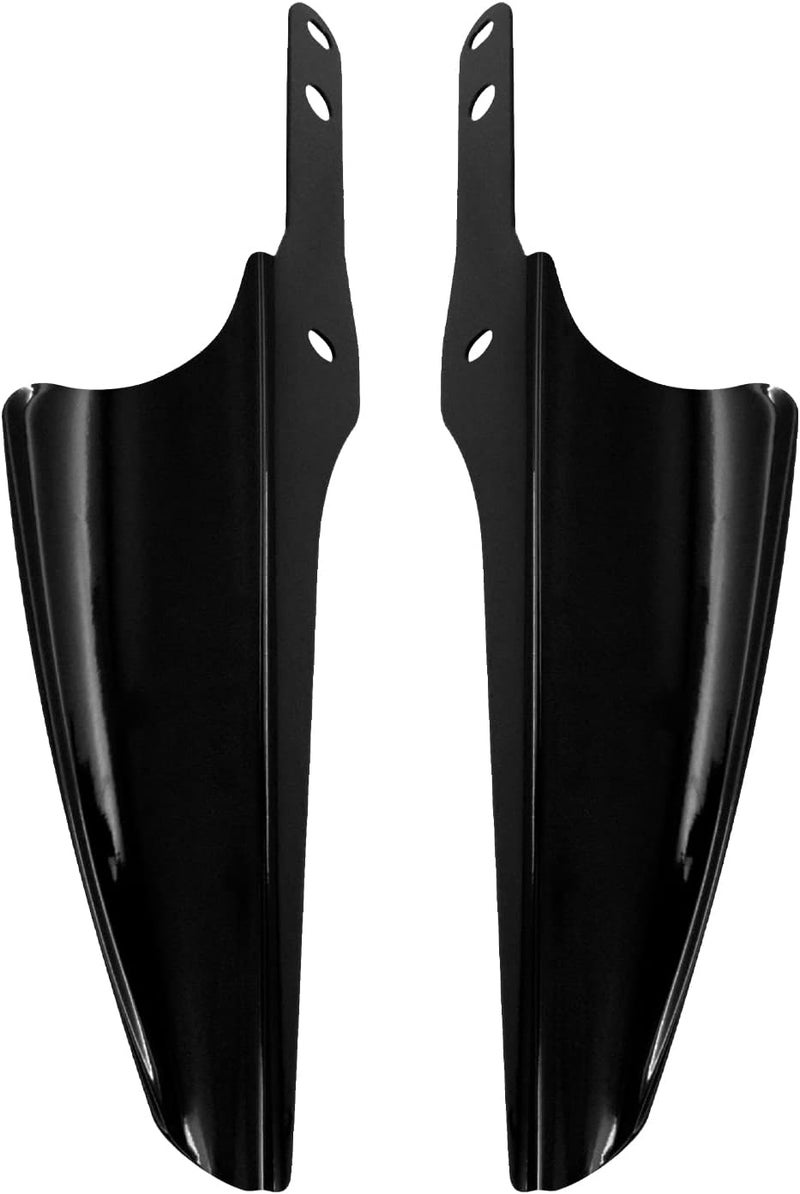CARGLETRUE Front Fork Mount Wind Deflectors for Harley Road King, Street Glide, Electra Glide (1995-2023) - Black - Image 1