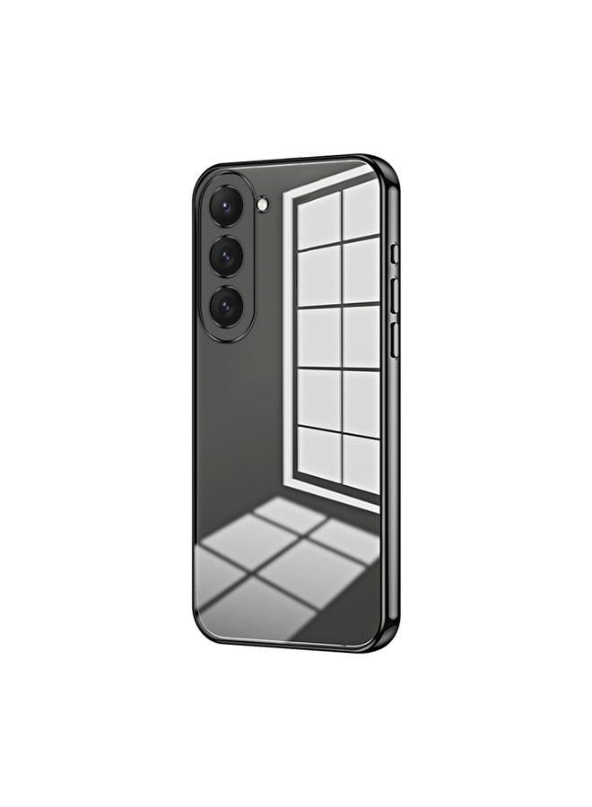 اس-توب جراب لهاتف Samsung Galaxy S23 5G، جراب هاتف شفاف مطلي بفتحة دقيقة - Image 1