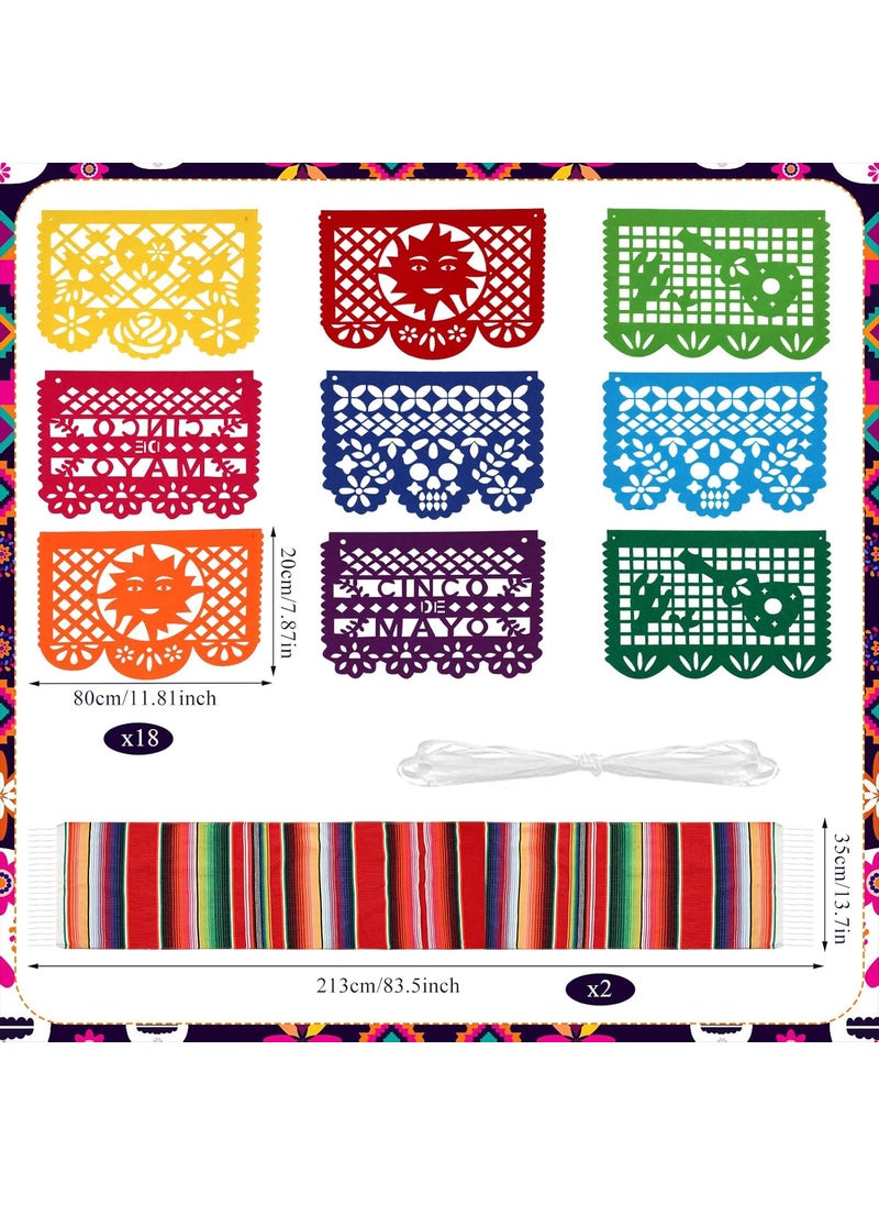 Moukeren Moukeren 104 Pcs Day of The Dead Decorations Set 100 Pcs Orange Marigold Flower Heads Bulk 2 Pcs Mexican Party Banners and 2 Pcs Mexican Table Runner for Halloween Dia De Los Muertos Altar Diwali  - Image 4