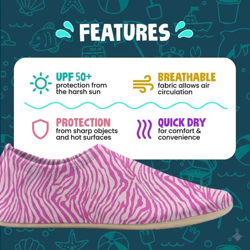 Slipstop AntiSlip Shoes for Kids - Quick-Dry Aqua Socks Beach Shoes for Kids - Barefoot Shoes for Water Sports Yoga Exercise - Image 5