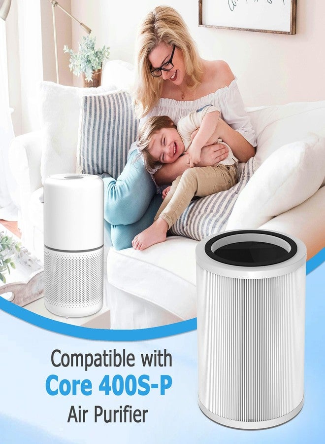 Vegebe 𝐖𝐚𝐬𝐡𝐚𝐛𝐥𝐞 Core 400S Replacement Filter for LEVOIT Core 400S-P Air Purifier, H13 True HEPA Filter with High-Efficiency Activated Carbon for Core 400S-RF, LRF-C401S-WUS, 1 Pack - Image 2
