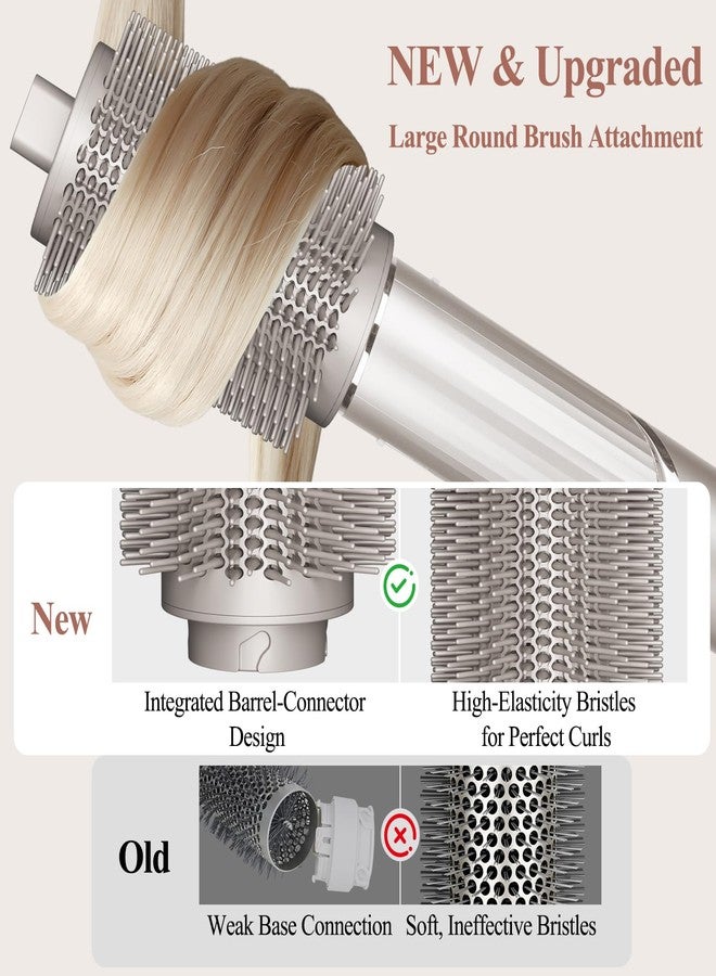 Chivixe Large Round Brush Attachment for Shark FlexStyle, Upgraded Bigger Round Volumizing Brush for Shark Flex Style Accessories Styling for Smooth,Voluminous Curls(2 Inch Barrel,2.95 Inch Bristle) - Image 4