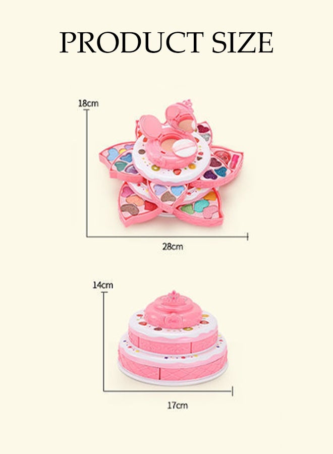 DUNISO Kids Makeup Kit for Girls Washable Cosmetic Makeup Kit Children Princess Pretend Play Games Toys Presents with Portable Makeup Box Girls Princess Dress Up Play Make Up Toys for Kid Birthday Gifts - Image 3